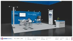 20x20 Peninsula booth design by Exhibit-Rentals